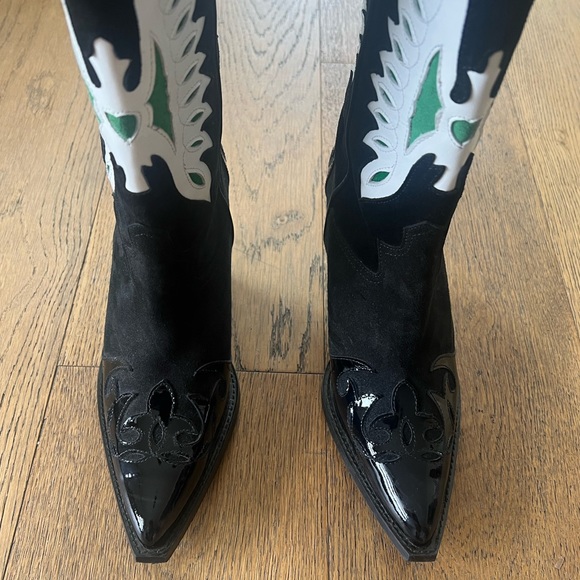 Suede and Patent cowboy boots - Picture 11 of 11